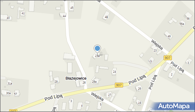 Błażejowice, Wiejska, 23a, mapa Błażejowice