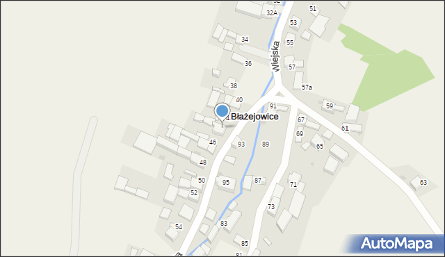 Błażejowice, Wiejska, 44, mapa Błażejowice