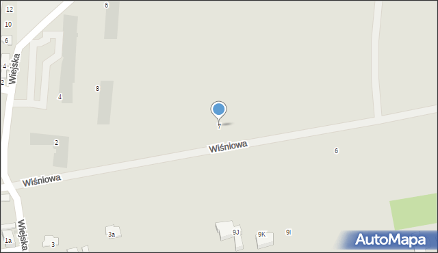 Błonie, Wiśniowa, 7, mapa Błonie