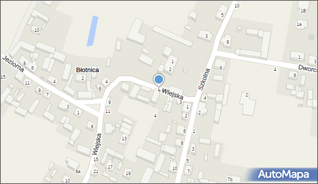 Błotnica, Wiejska, 7, mapa Błotnica