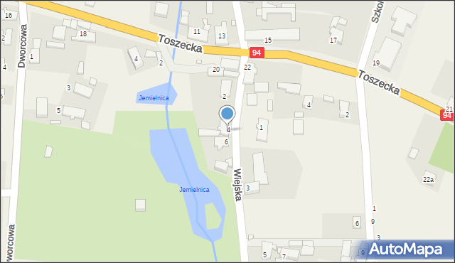 Błotnica Strzelecka, Wiejska, 4, mapa Błotnica Strzelecka