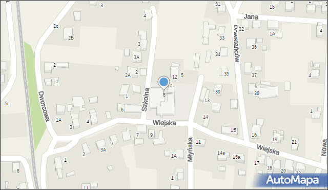 Bluszczów, Wiejska, 8, mapa Bluszczów