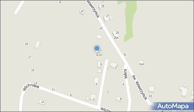 Bobowa, Wichrowa, 7, mapa Bobowa