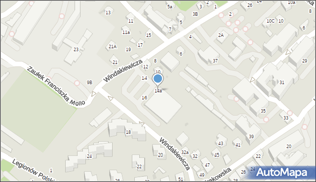 Bochnia, Windakiewicza Edwarda, 14a, mapa Bochni