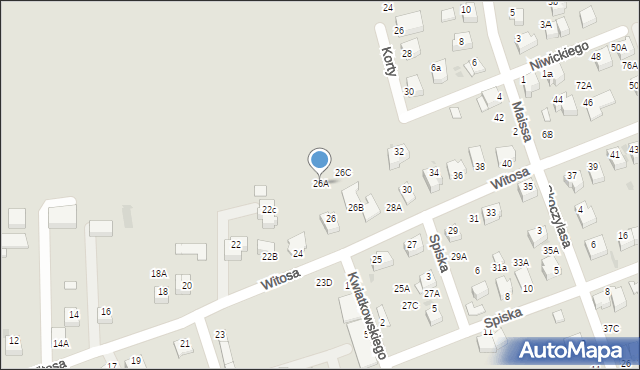 Bochnia, Witosa Wincentego, 26A, mapa Bochni