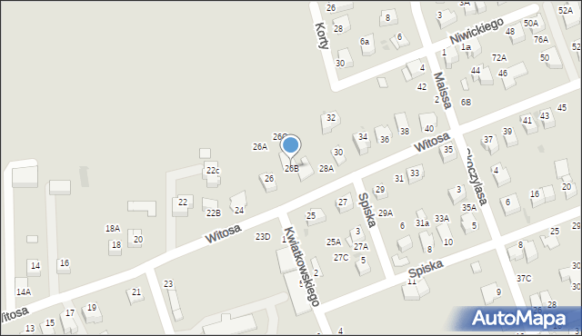 Bochnia, Witosa Wincentego, 26B, mapa Bochni