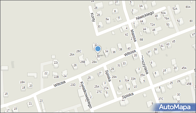 Bochnia, Witosa Wincentego, 30, mapa Bochni