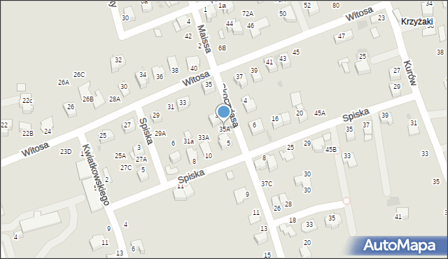 Bochnia, Witosa Wincentego, 35A, mapa Bochni