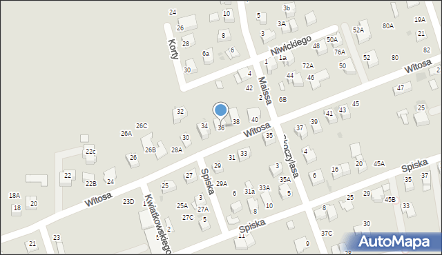 Bochnia, Witosa Wincentego, 36, mapa Bochni