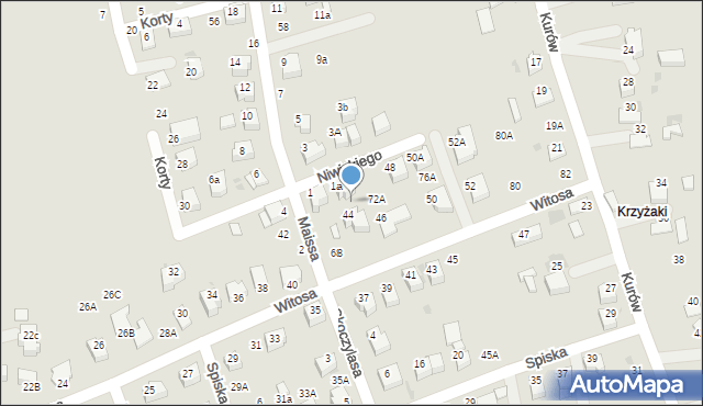 Bochnia, Witosa Wincentego, 70A, mapa Bochni