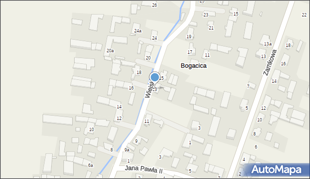 Bogacica, Wiejska, 13, mapa Bogacica