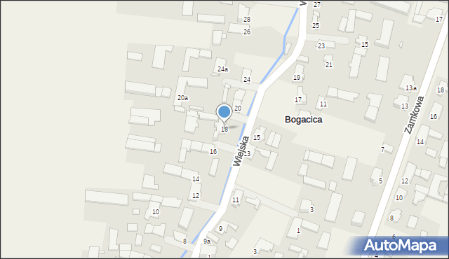 Bogacica, Wiejska, 18, mapa Bogacica