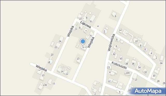 Bojanów, Wiejska, 7, mapa Bojanów