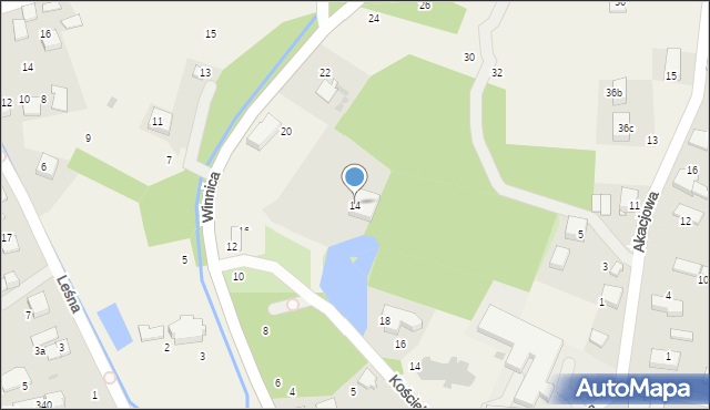 Bolechowice, Winnica, 14, mapa Bolechowice