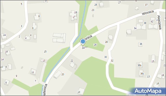 Bolechowice, Winnica, 24, mapa Bolechowice