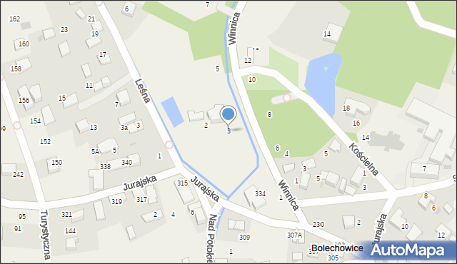Bolechowice, Winnica, 3, mapa Bolechowice