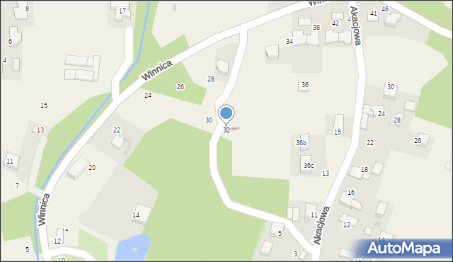 Bolechowice, Winnica, 32, mapa Bolechowice