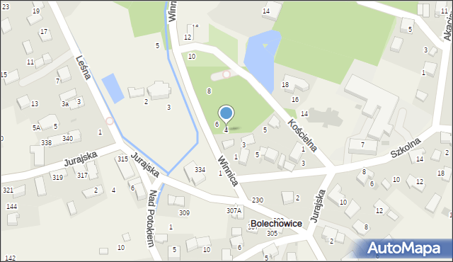 Bolechowice, Winnica, 4, mapa Bolechowice