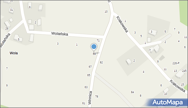 Bolechowice, Winnica, 69, mapa Bolechowice