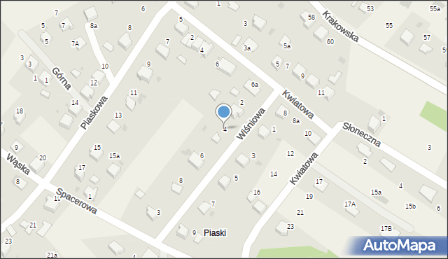 Bolęcin, Wiśniowa, 4, mapa Bolęcin