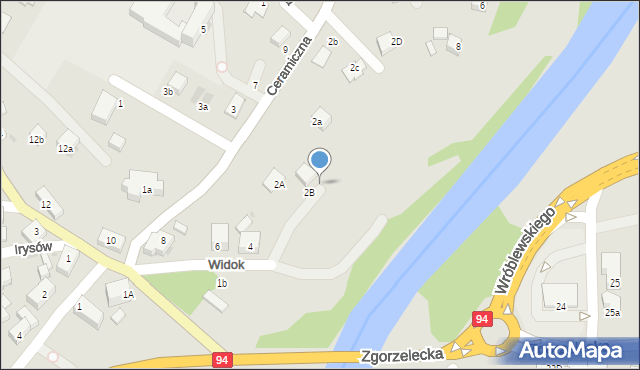 Bolesławiec, Widok, 2c, mapa Bolesławca