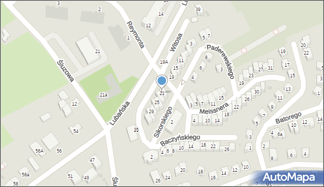 Bolesławiec, Witosa Wincentego, 21, mapa Bolesławca