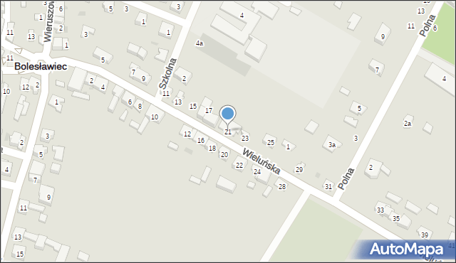 Bolesławiec, Wieluńska, 21, mapa Bolesławca