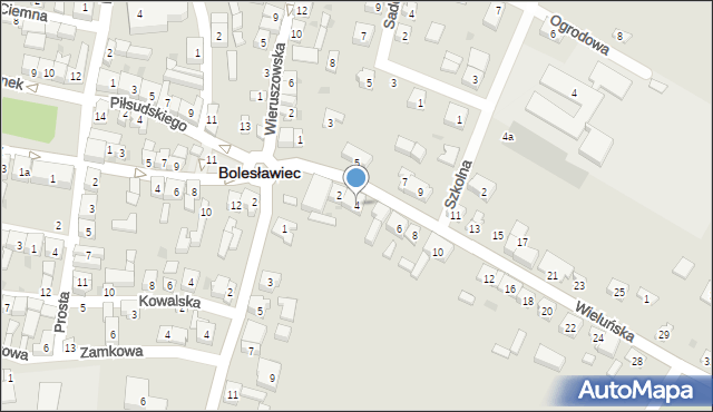 Bolesławiec, Wieluńska, 4, mapa Bolesławca