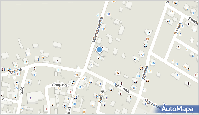 Bolesławiec, Wieruszowska, 24, mapa Bolesławca