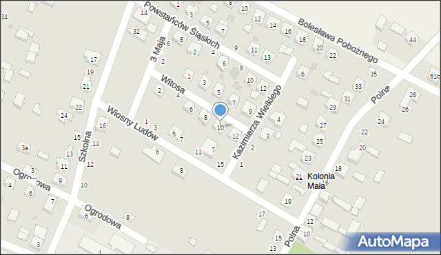 Bolesławiec, Witosa Wincentego, 10, mapa Bolesławca