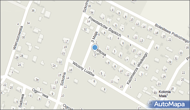 Bolesławiec, Witosa Wincentego, 2, mapa Bolesławca