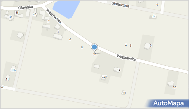 Borek Strzeliński, Wiązowska, 10, mapa Borek Strzeliński