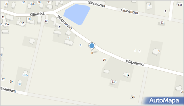 Borek Strzeliński, Wiązowska, 8, mapa Borek Strzeliński