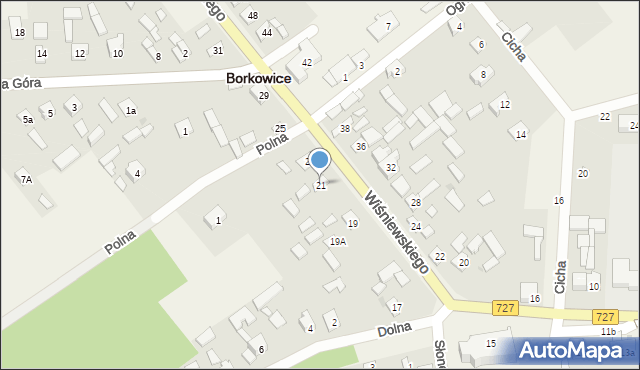 Borkowice, Wiśniewskiego Jana, ks., 21, mapa Borkowice