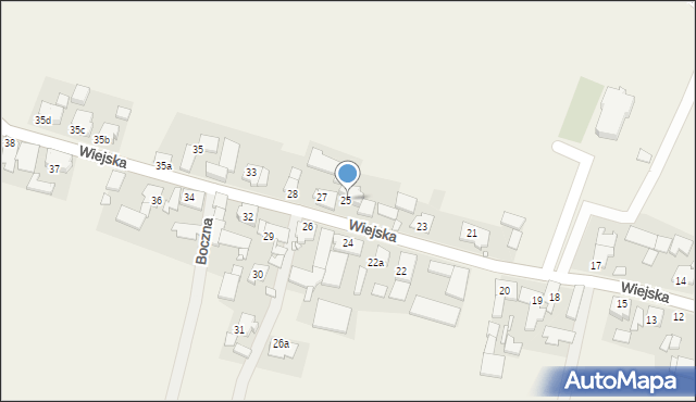 Borkowice, Wiejska, 25a, mapa Borkowice