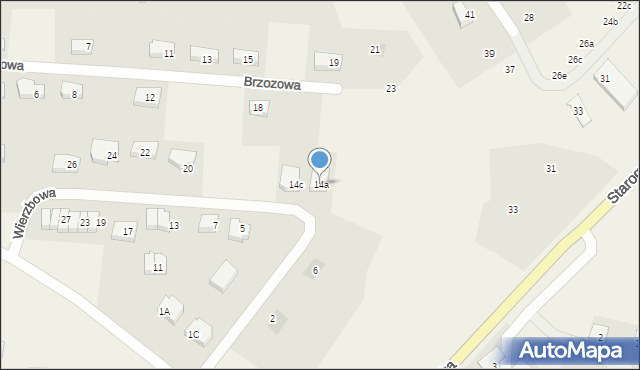 Borkowo, Wierzbowa, 14a, mapa Borkowo