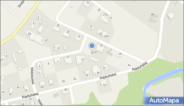 Borkowo, Widokowa, 13, mapa Borkowo