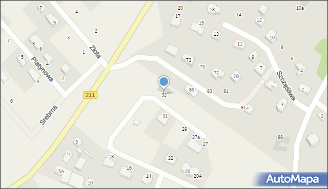 Borkowo, Widokowa, 32, mapa Borkowo