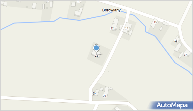 Borowiany, Wiejska, 13, mapa Borowiany