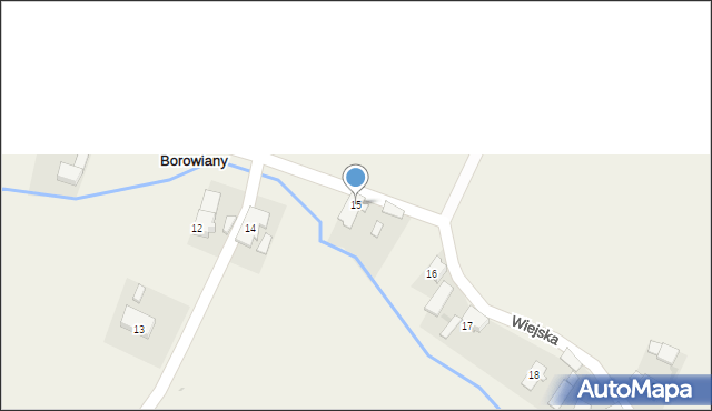 Borowiany, Wiejska, 15, mapa Borowiany