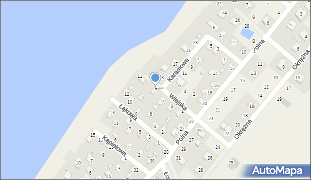 Borówno, Wiejska, 7, mapa Borówno