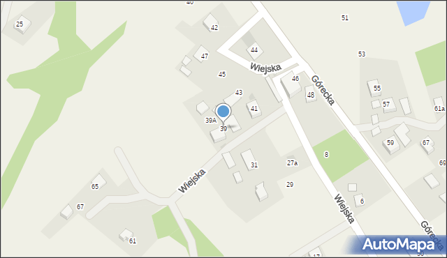 Brenna, Wiejska, 39, mapa Brenna