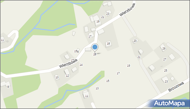 Brenna, Wierzbowa, 16, mapa Brenna