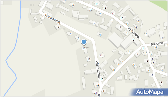Brenno, Wiatraczna, 10, mapa Brenno