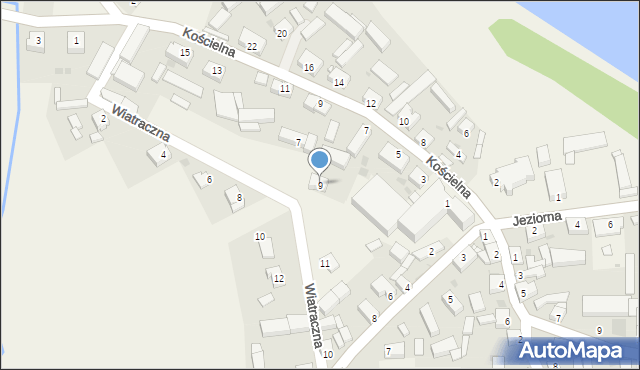 Brenno, Wiatraczna, 9, mapa Brenno