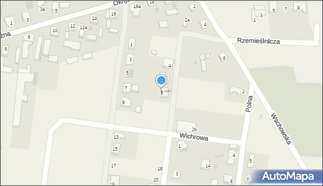 Brenno, Wichrowa, 8, mapa Brenno
