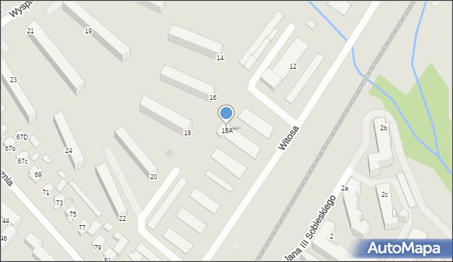 Brodnica, Witosa Wincentego, 18A, mapa Brodnica