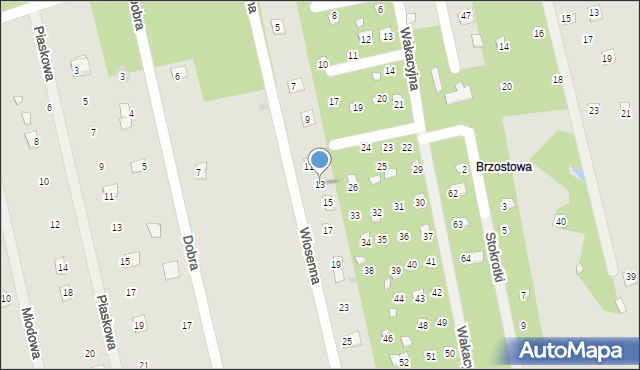 Brok, Wiosenna, 13, mapa Brok