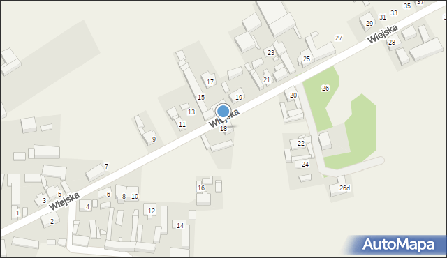 Bronikowo, Wiejska, 18, mapa Bronikowo