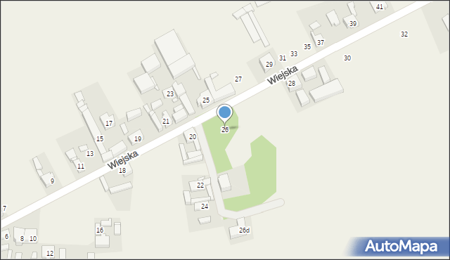 Bronikowo, Wiejska, 26, mapa Bronikowo